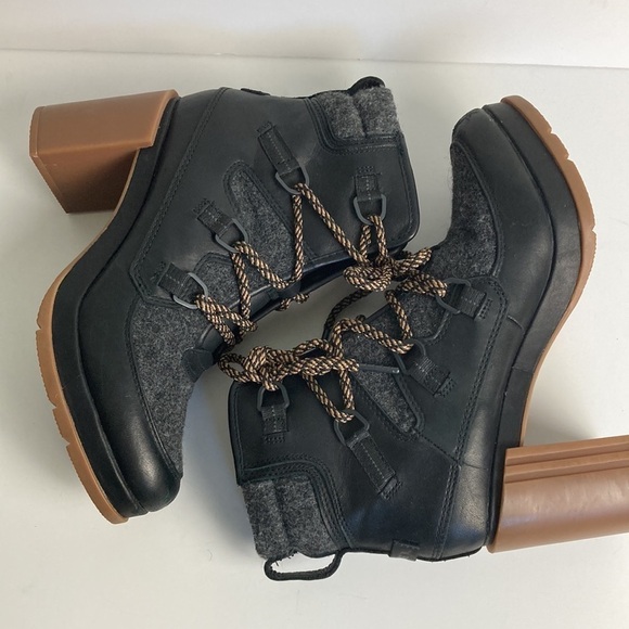 Sorel Blake Waterproof Leather Lace-up Boots Black  NL3306-010 Gorpcore Winter - Picture 13 of 16